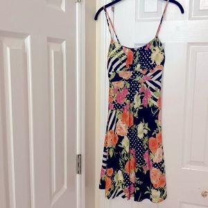 Purple rain Floral cocktail dress